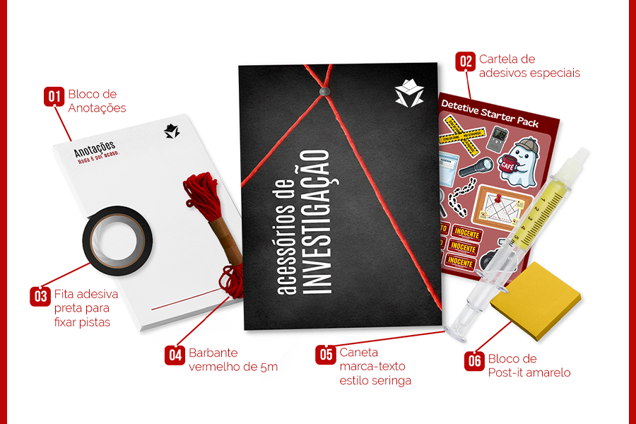 Kit de Acessórios de Investigação