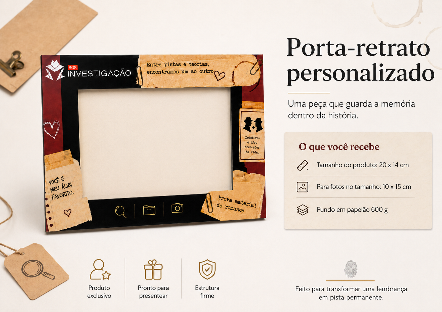 Porta-retrato romântico